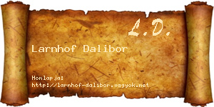 Larnhof Dalibor névjegykártya